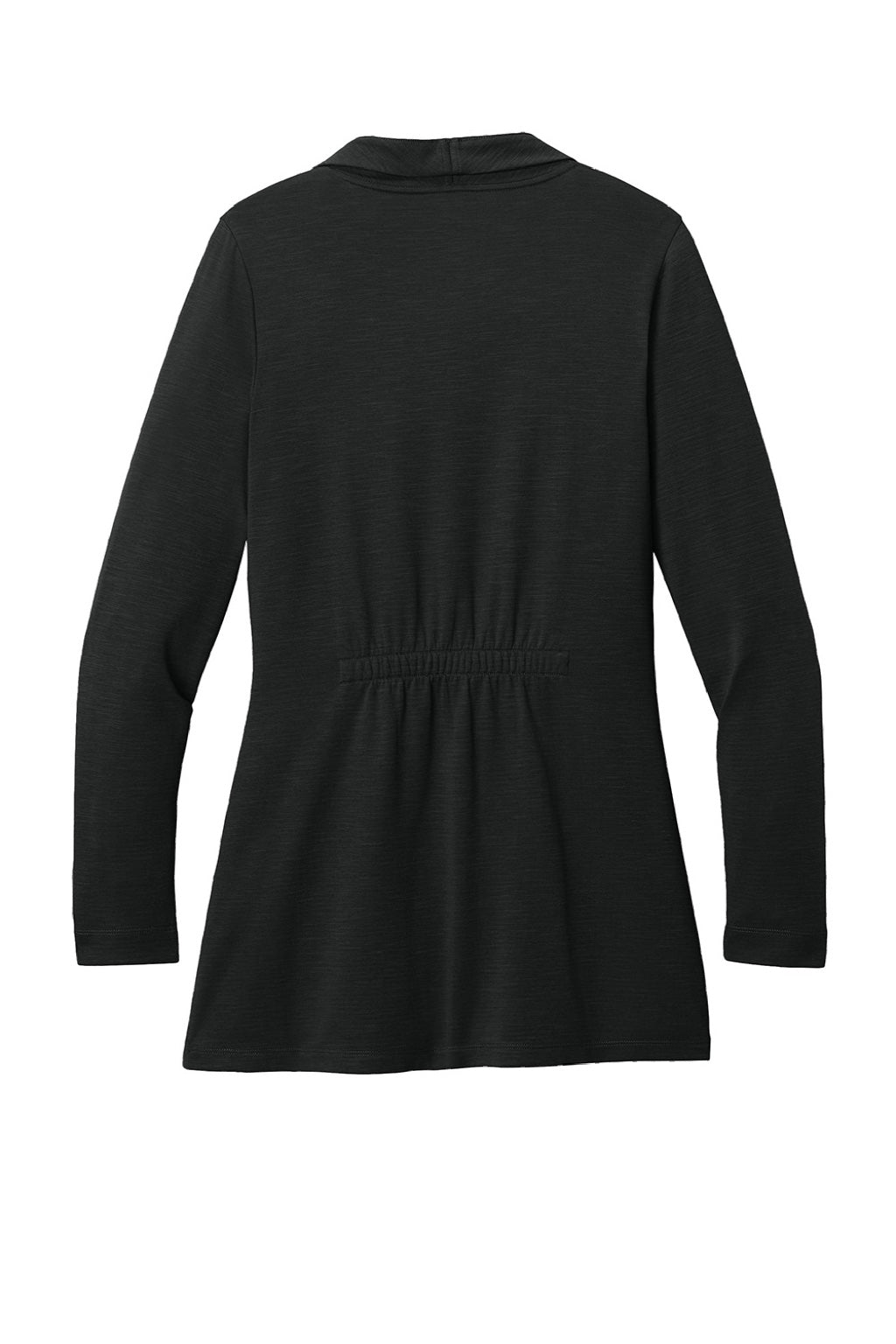 Port Authority LK820 Womens Breakwater Open Front Long Sleeve Cardigan Sweater w/ Pockets Deep Black Flat Back