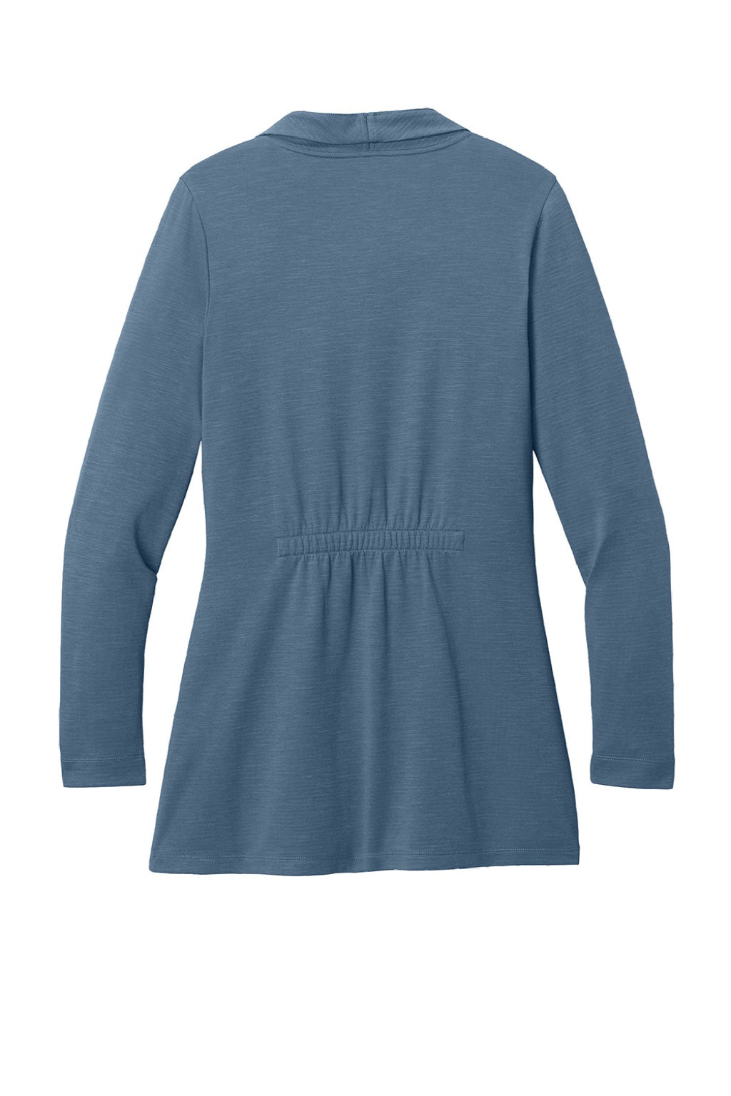 Port Authority LK820 Womens Breakwater Open Front Long Sleeve Cardigan Sweater w/ Pockets Dusk Blue Flat Back