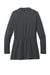 Port Authority LK820 Womens Breakwater Open Front Long Sleeve Cardigan Sweater w/ Pockets Steel Grey Flat Back