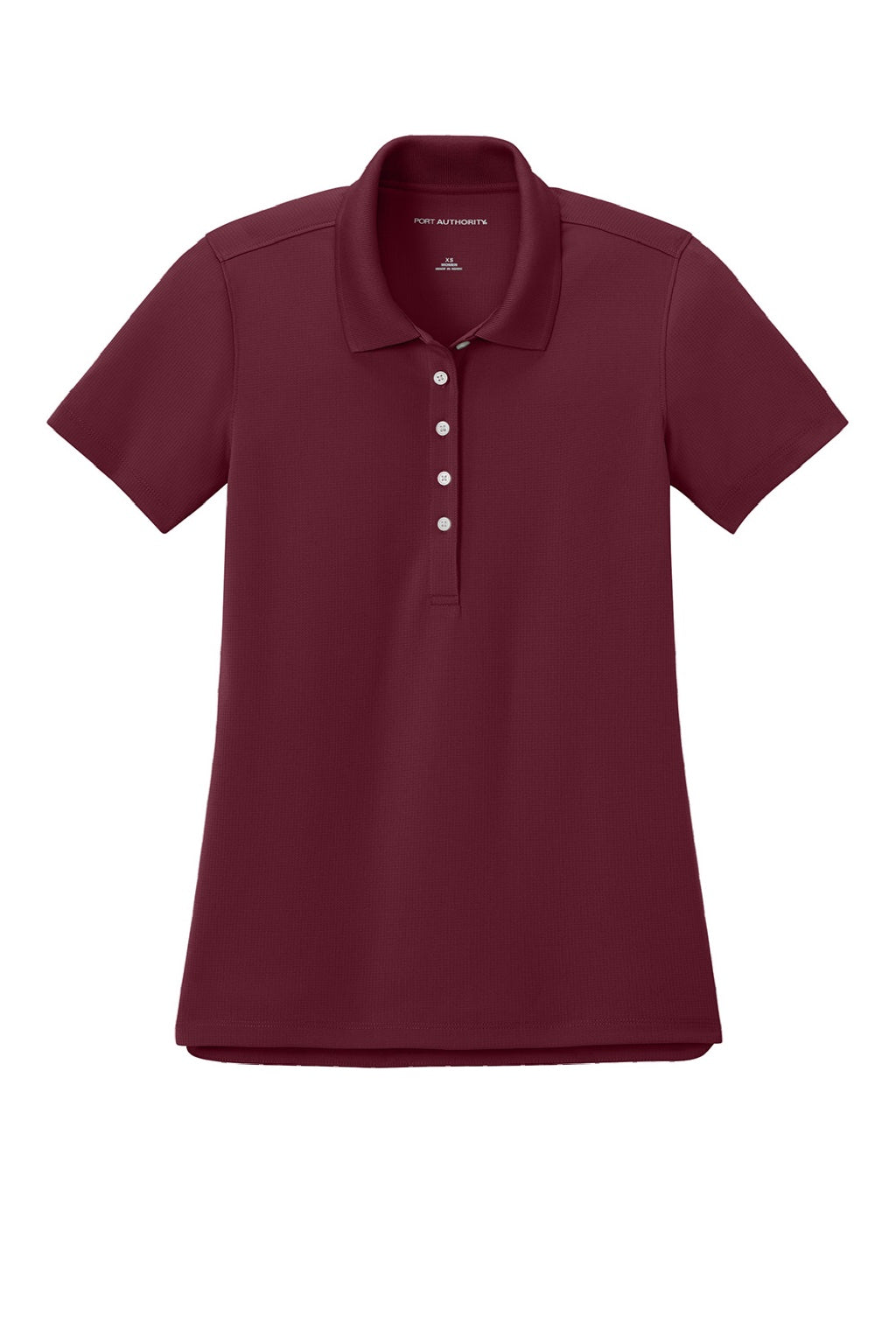 Port Authority LK845 Womens Dry Zone Moisture Wicking Short Sleeve Polo Shirt Burgundy Flat Front