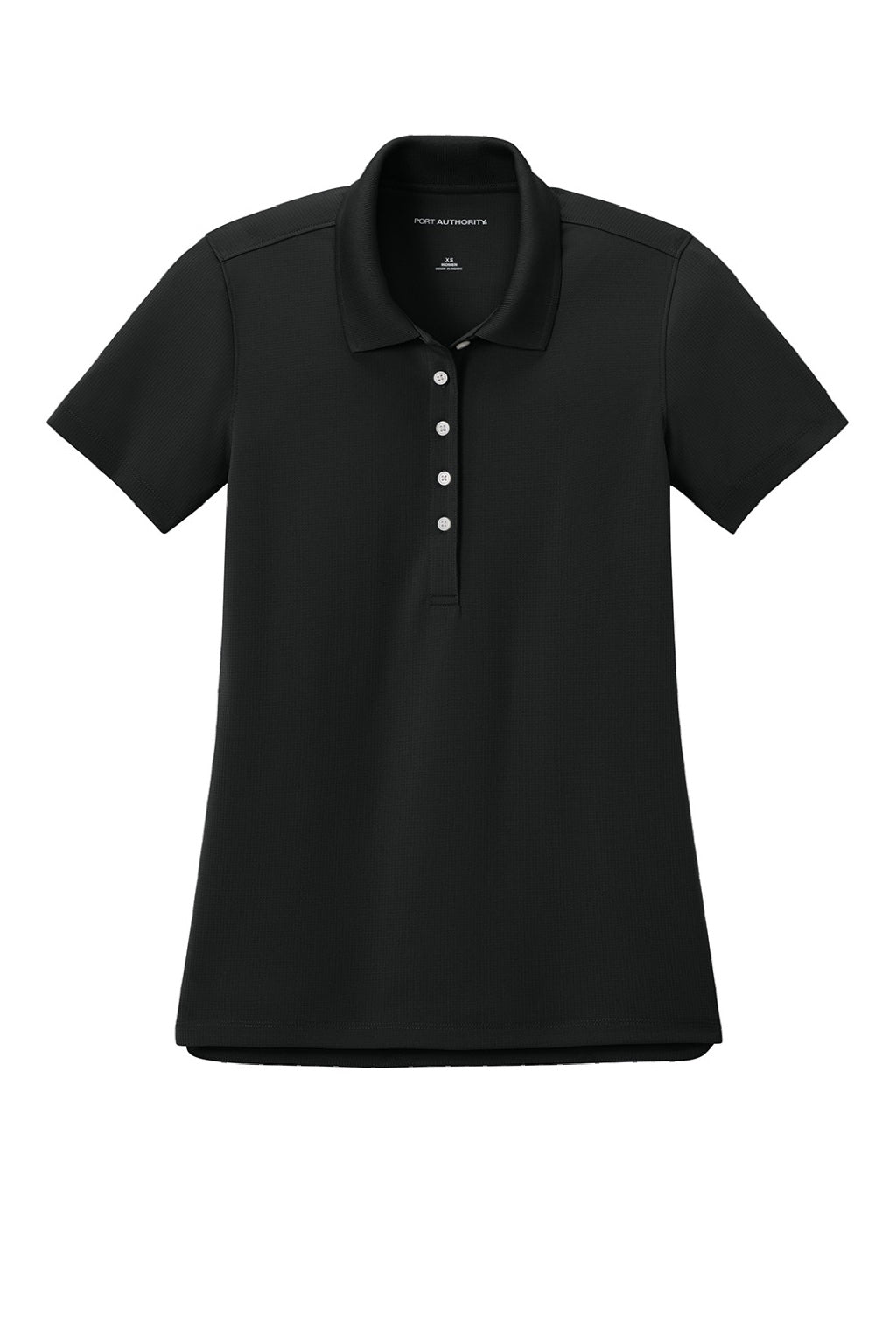 Port Authority LK845 Womens Dry Zone Moisture Wicking Short Sleeve Polo Shirt Deep Black Flat Front
