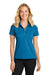 Port Authority LK845 Womens Dry Zone Moisture Wicking Short Sleeve Polo Shirt Imperial Blue Model Front
