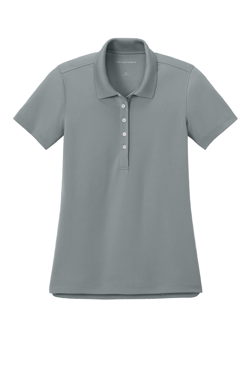 Port Authority LK845 Womens Dry Zone Moisture Wicking Short Sleeve Polo Shirt Light Sterling Grey Flat Front