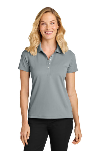 Port Authority LK845 Womens Dry Zone Moisture Wicking Short Sleeve Polo Shirt Light Sterling Grey Model Front