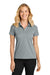 Port Authority LK845 Womens Dry Zone Moisture Wicking Short Sleeve Polo Shirt Light Sterling Grey Model Front