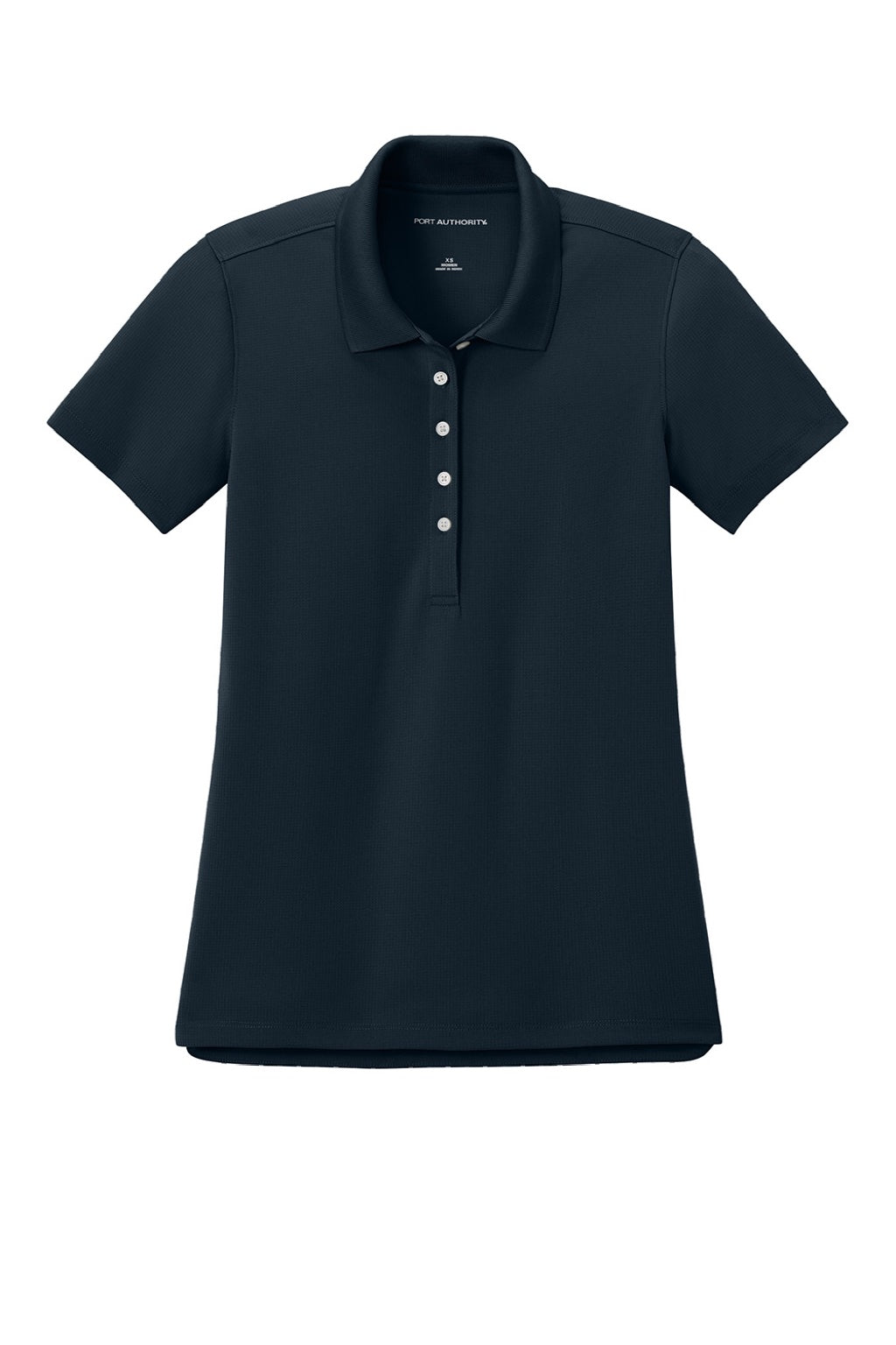 Port Authority LK845 Womens Dry Zone Moisture Wicking Short Sleeve Polo Shirt Night Navy Blue Flat Front