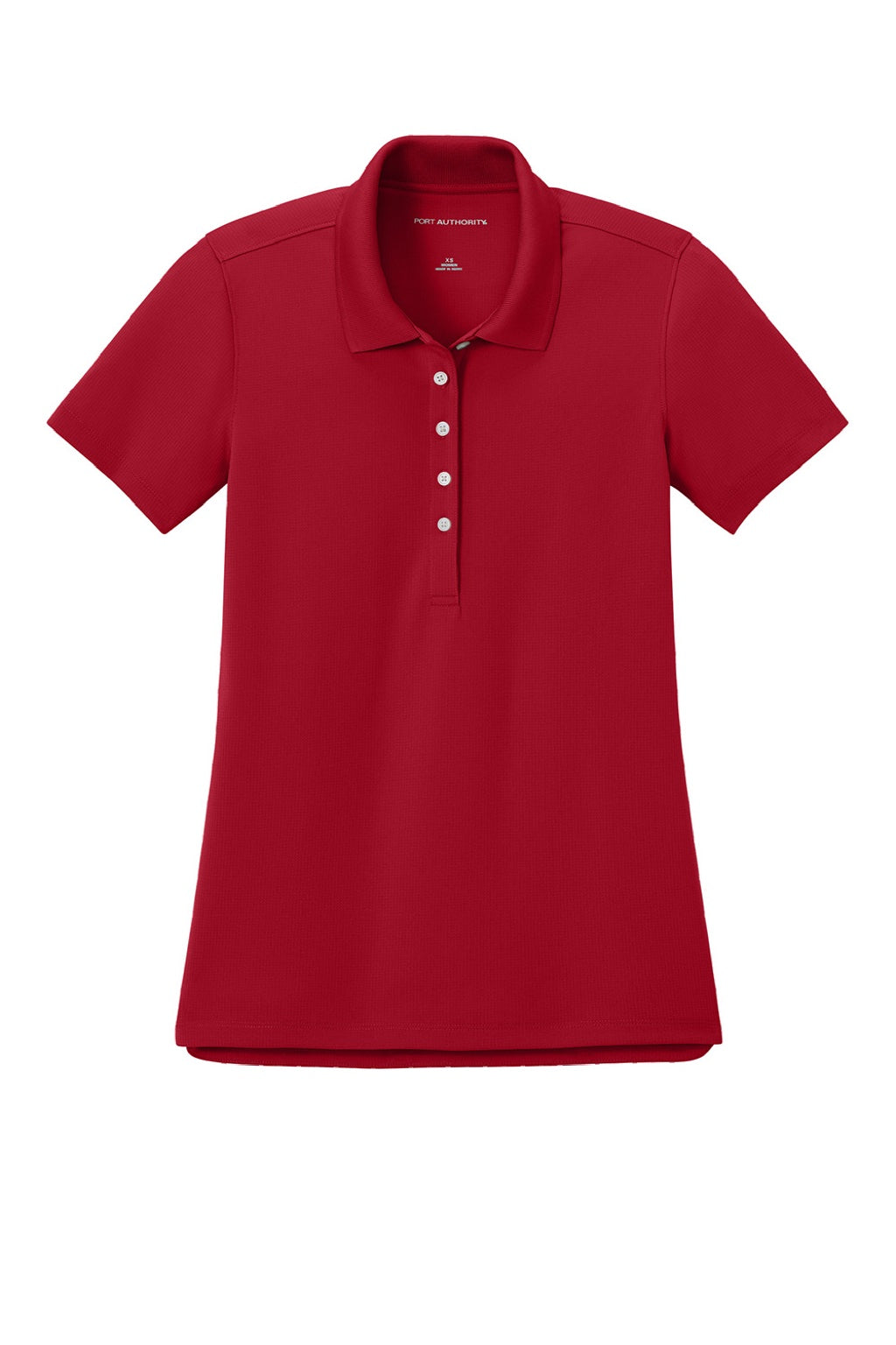 Port Authority LK845 Womens Dry Zone Moisture Wicking Short Sleeve Polo Shirt Rich Red Flat Front