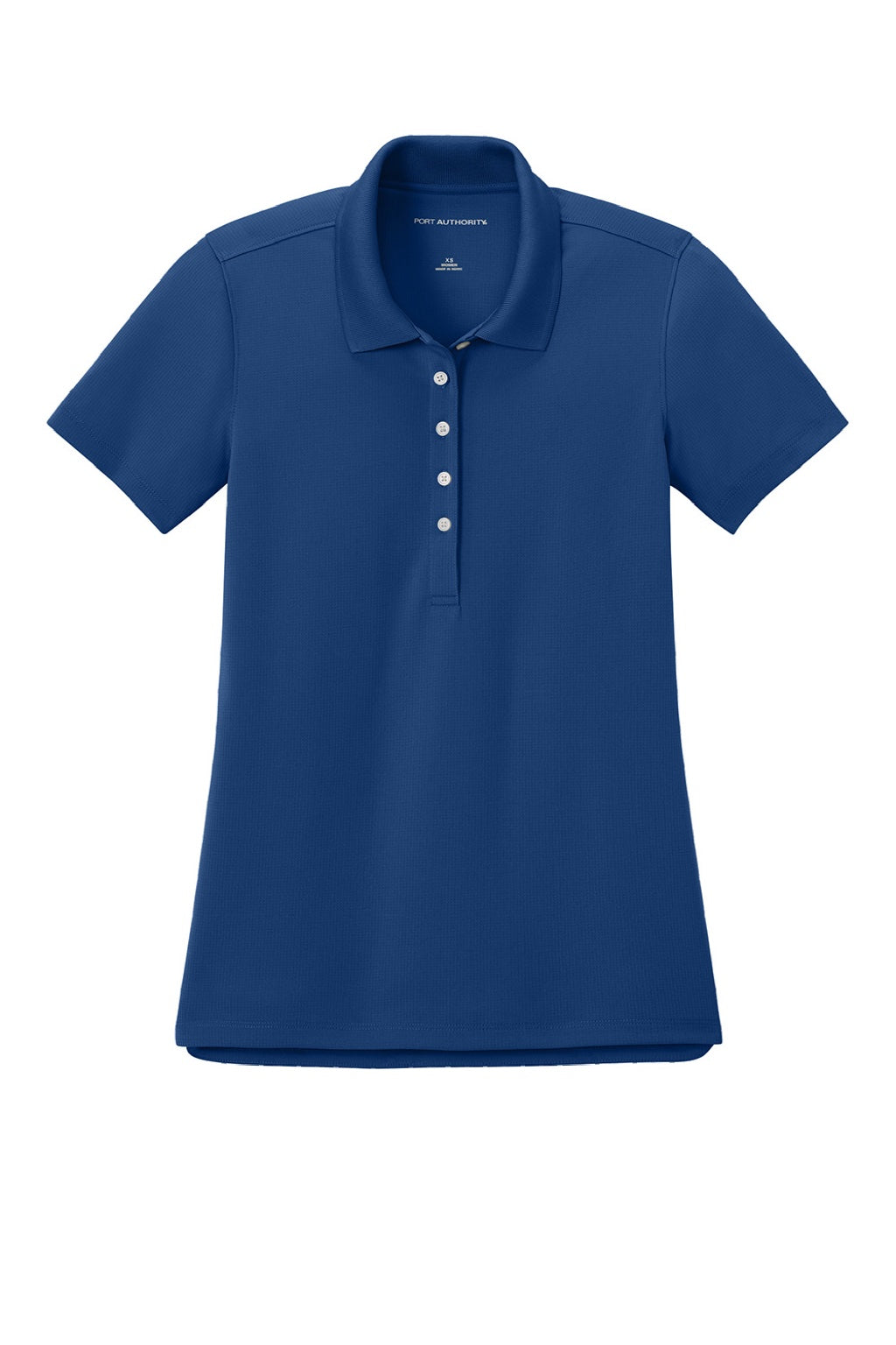 Port Authority LK845 Womens Dry Zone Moisture Wicking Short Sleeve Polo Shirt Royal Blue Flat Front