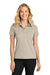 Port Authority LK845 Womens Dry Zone Moisture Wicking Short Sleeve Polo Shirt Sahara Brown Model Front