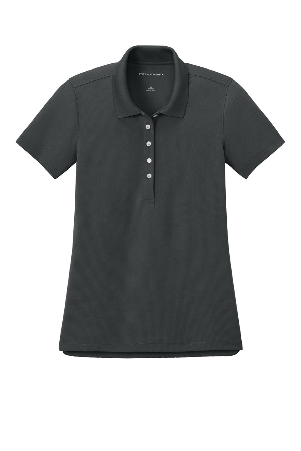 Port Authority LK845 Womens Dry Zone Moisture Wicking Short Sleeve Polo Shirt Seal Grey Flat Front
