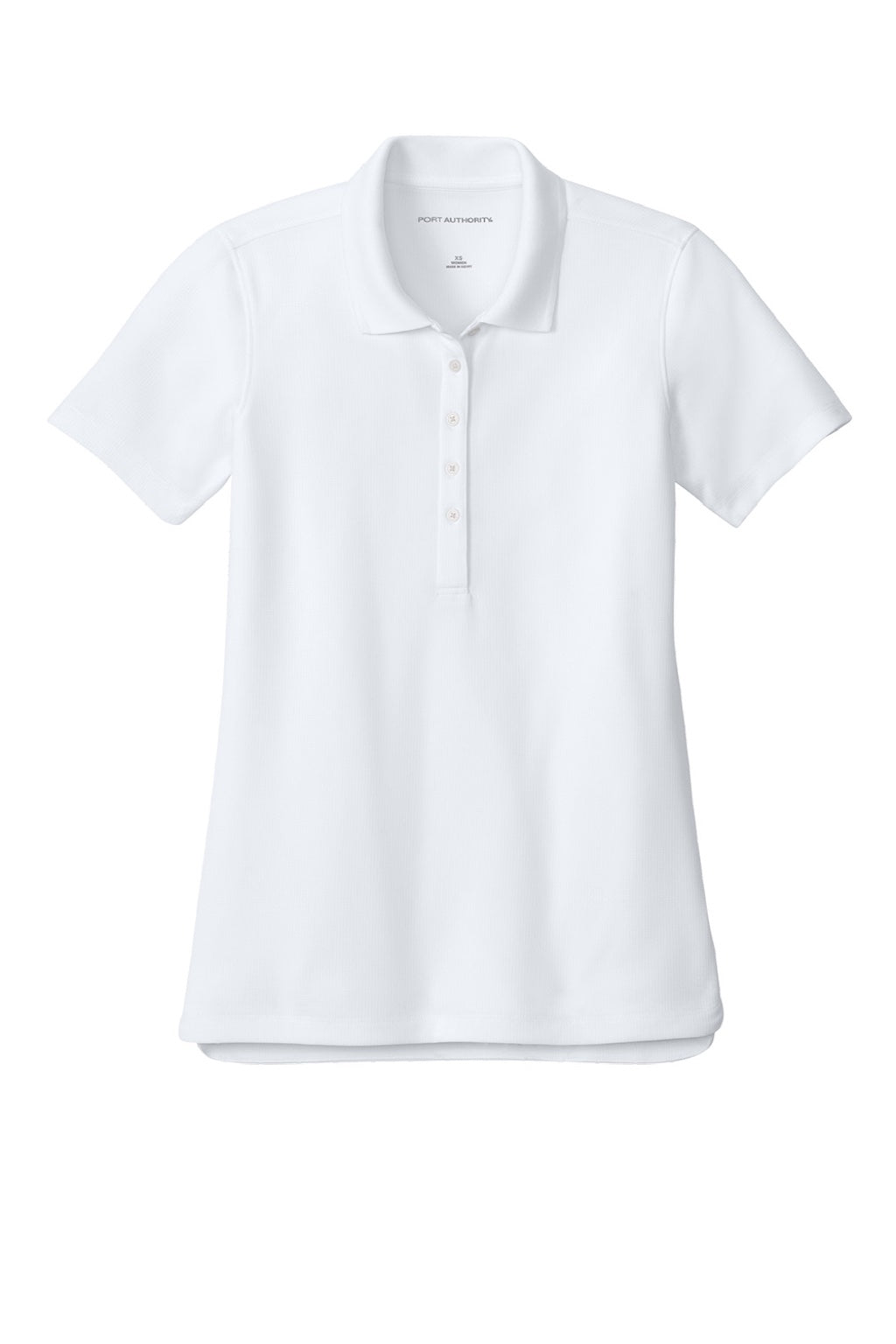 Port Authority LK845 Womens Dry Zone Moisture Wicking Short Sleeve Polo Shirt White Flat Front