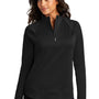 Port Authority Womens C-FREE Cypress Snag Resistant 1/4 Zip Sweatshirt - Deep Black