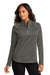 Port Authority LK870 Womens C-FREE Cypress Snag Resistant 1/4 Zip Sweatshirt Steel Grey Model Front