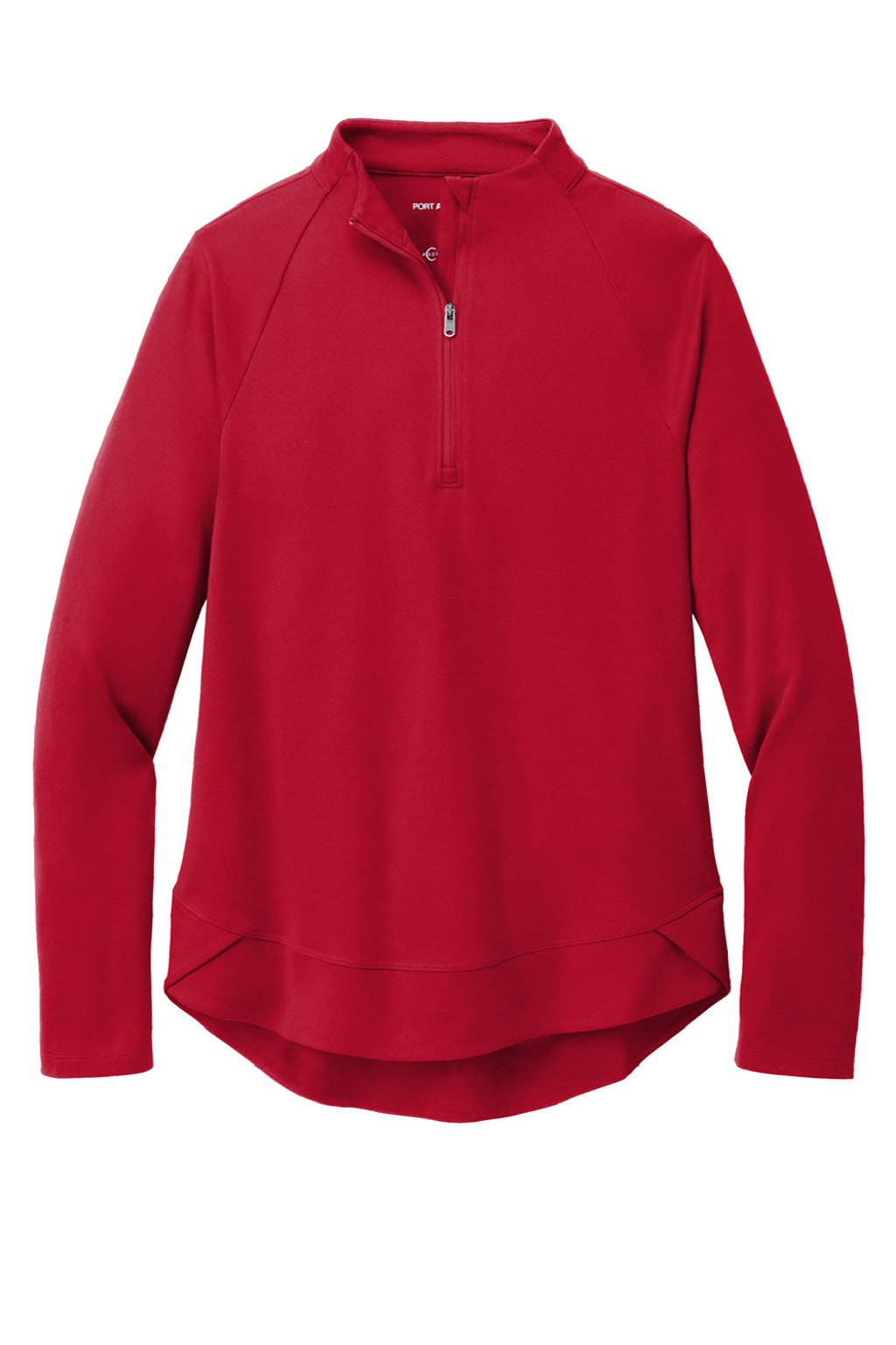 Port Authority LK870 Womens C-FREE Cypress Snag Resistant 1/4 Zip Sweatshirt Rich Red Flat Front