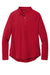 Port Authority LK870 Womens C-FREE Cypress Snag Resistant 1/4 Zip Sweatshirt Rich Red Flat Front