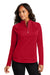 Port Authority LK870 Womens C-FREE Cypress Snag Resistant 1/4 Zip Sweatshirt Rich Red Model Front