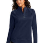 Port Authority Womens C-FREE Cypress Snag Resistant 1/4 Zip Sweatshirt - True Navy Blue