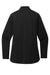 Port Authority LK880 Womens C-FREE Double Knit Moisture Wicking 1/4 Zip Sweatshirt Deep Black Flat Back