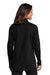 Port Authority LK880 Womens C-FREE Double Knit Moisture Wicking 1/4 Zip Sweatshirt Deep Black Model Back
