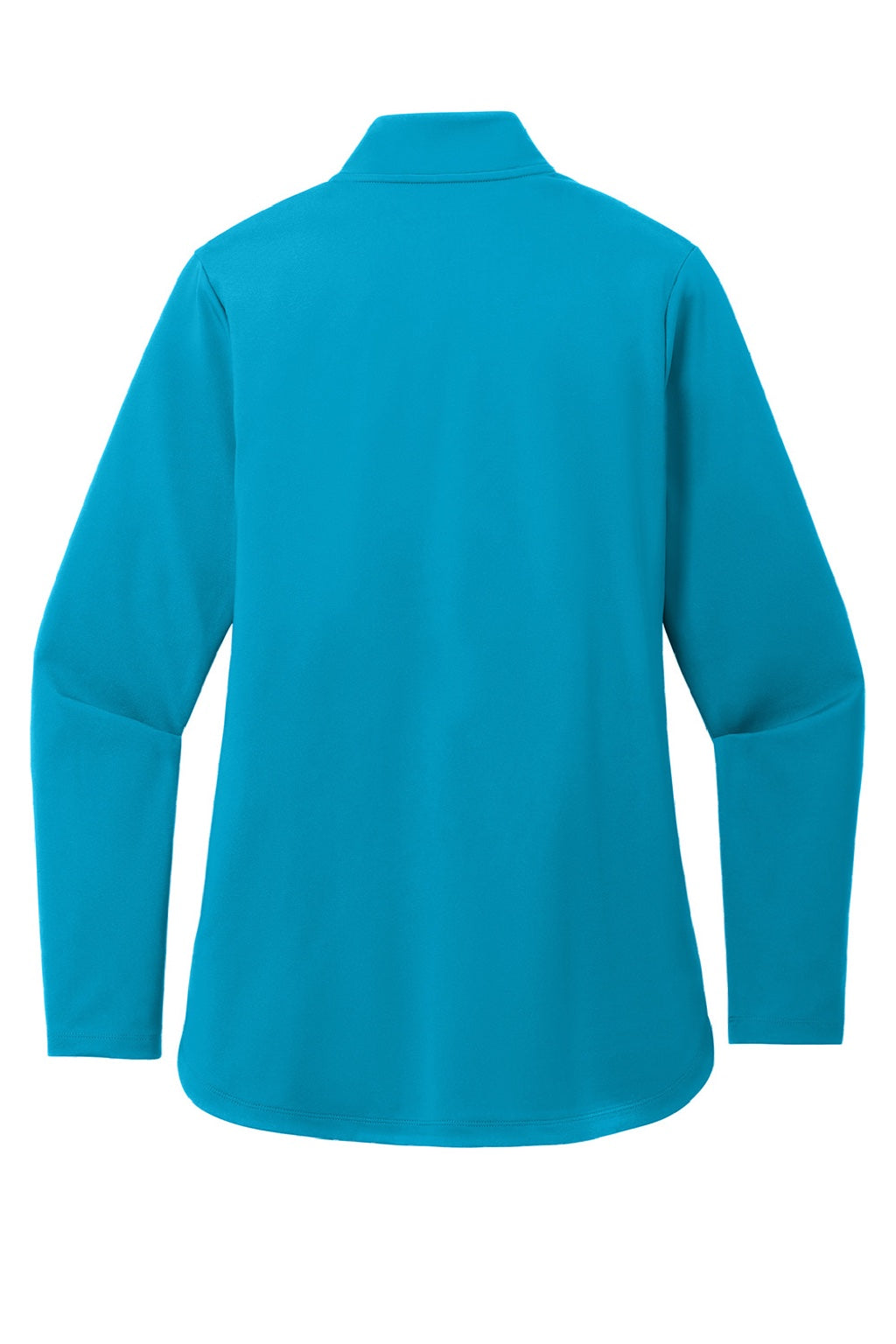 Port Authority LK880 Womens C-FREE Double Knit Moisture Wicking 1/4 Zip Sweatshirt Parcel Blue Flat Back