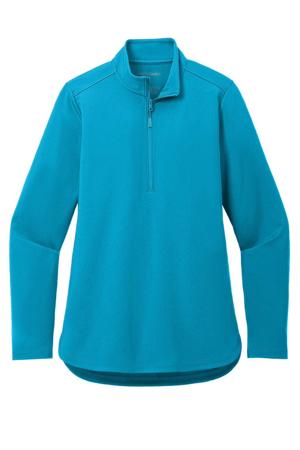 Port Authority LK880 Womens C-FREE Double Knit Moisture Wicking 1/4 Zip Sweatshirt Parcel Blue Flat Front