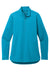 Port Authority LK880 Womens C-FREE Double Knit Moisture Wicking 1/4 Zip Sweatshirt Parcel Blue Flat Front