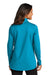 Port Authority LK880 Womens C-FREE Double Knit Moisture Wicking 1/4 Zip Sweatshirt Parcel Blue Model Back