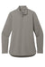 Port Authority LK880 Womens C-FREE Double Knit Moisture Wicking 1/4 Zip Sweatshirt Smoke Grey Flat Front