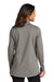 Port Authority LK880 Womens C-FREE Double Knit Moisture Wicking 1/4 Zip Sweatshirt Smoke Grey Model Back