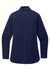 Port Authority LK880 Womens C-FREE Double Knit Moisture Wicking 1/4 Zip Sweatshirt True Navy Blue Flat Back