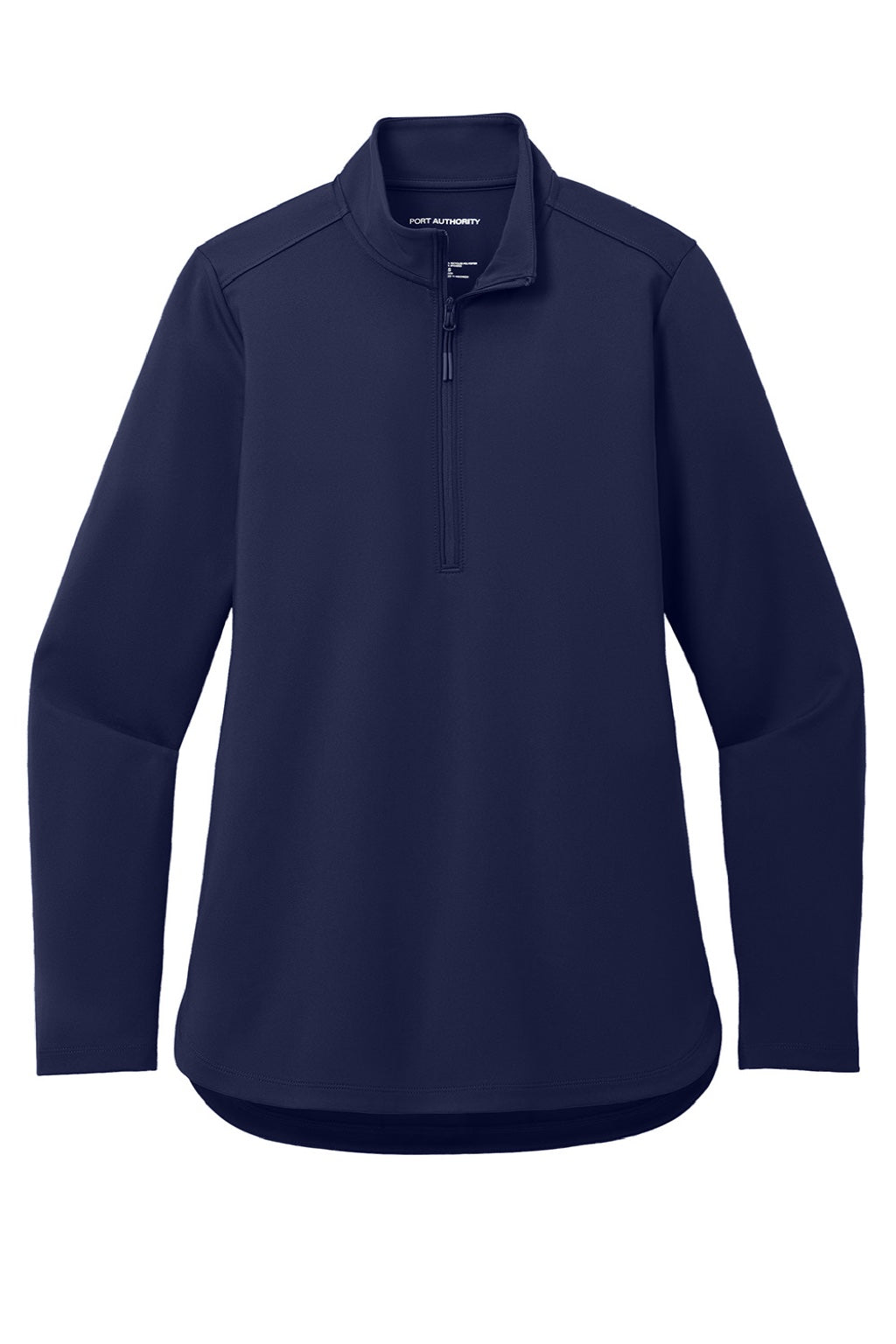 Port Authority LK880 Womens C-FREE Double Knit Moisture Wicking 1/4 Zip Sweatshirt True Navy Blue Flat Front