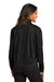 Port Authority LK881 Womens C-FREE Double Knit Moisture Wicking Full Zip Sweatshirt w/ Pockets Deep Black Model Back