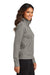 Port Authority LK881 Womens C-FREE Double Knit Moisture Wicking Full Zip Sweatshirt w/ Pockets Smoke Grey Model Side