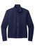 Port Authority LK881 Womens C-FREE Double Knit Moisture Wicking Full Zip Sweatshirt w/ Pockets True Navy Blue Flat Front