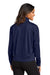 Port Authority LK881 Womens C-FREE Double Knit Moisture Wicking Full Zip Sweatshirt w/ Pockets True Navy Blue Model Back