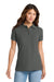 Port & Company LKP155 Womens Core Stain Resistant Short Sleeve Polo Shirt Charcoal Grey Model Front