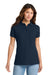 Port & Company LKP155 Womens Core Stain Resistant Short Sleeve Polo Shirt Deep Navy Blue Model Front