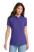 Port & Company LKP155 Womens Core Stain Resistant Short Sleeve Polo Shirt Purple Model Front