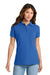 Port & Company LKP155 Womens Core Stain Resistant Short Sleeve Polo Shirt Royal Blue Model Front