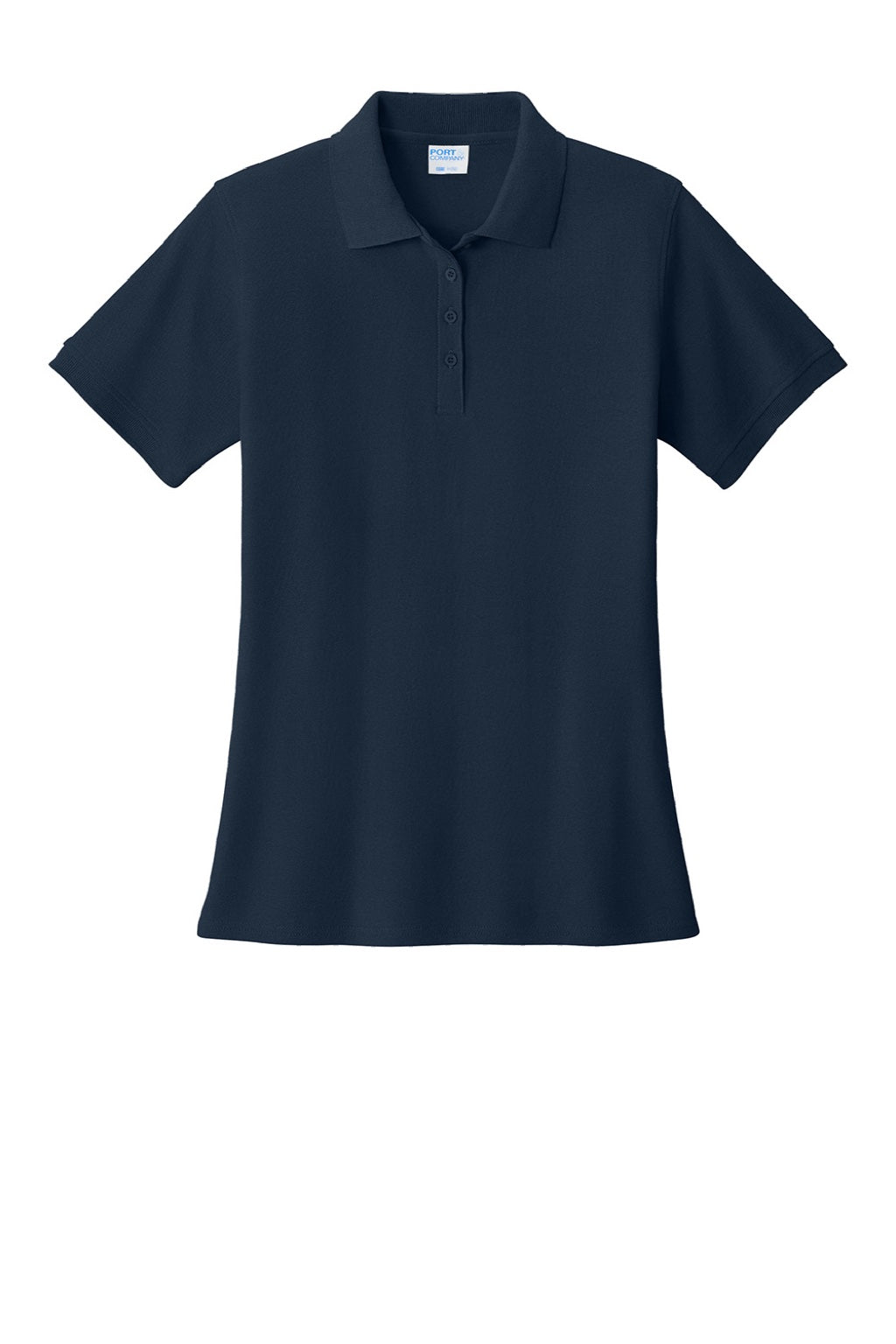 Port & Company LKP155 Womens Core Stain Resistant Short Sleeve Polo Shirt Deep Navy Blue Flat Front
