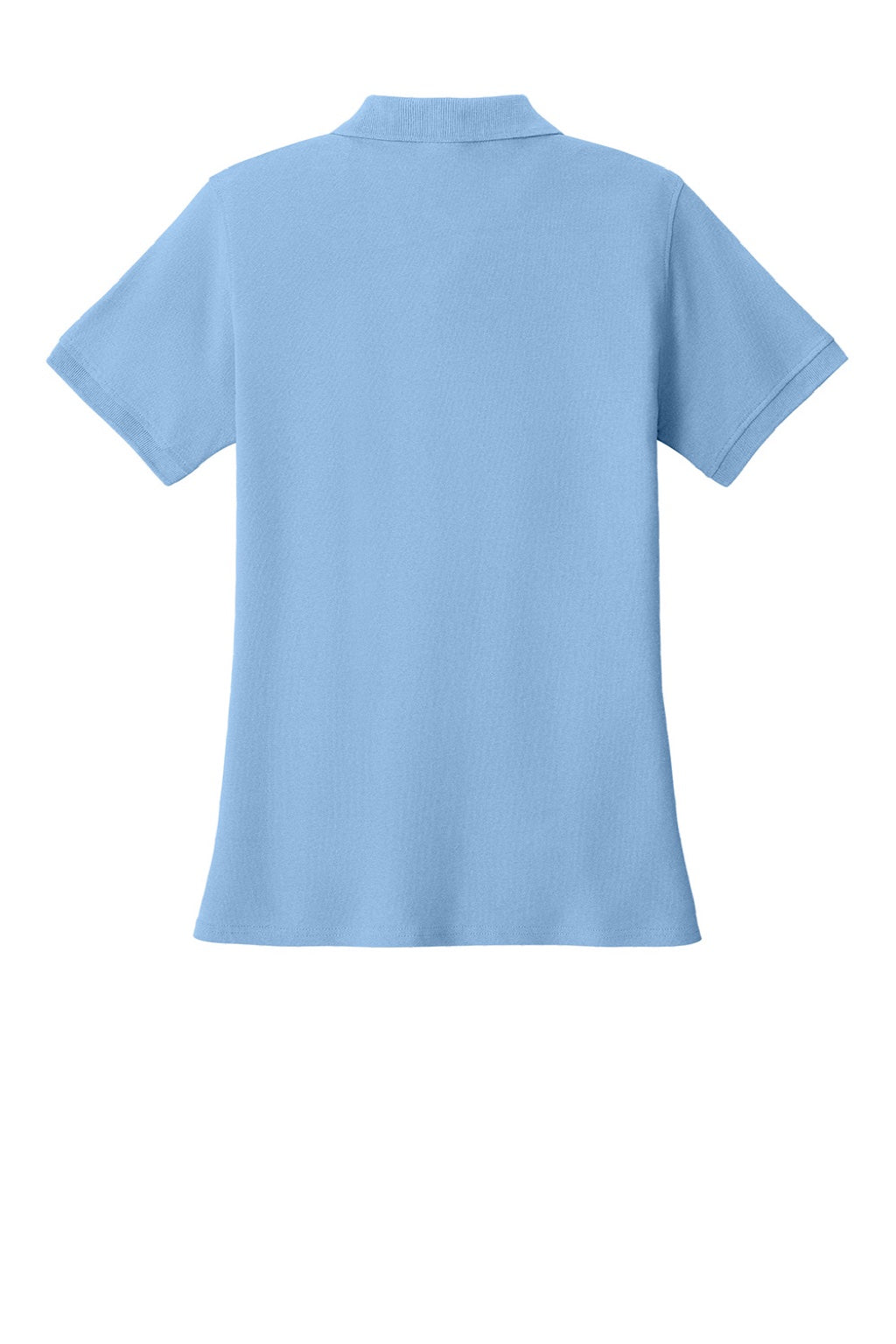 Port & Company LKP155 Womens Core Stain Resistant Short Sleeve Polo Shirt Light Blue Flat Back