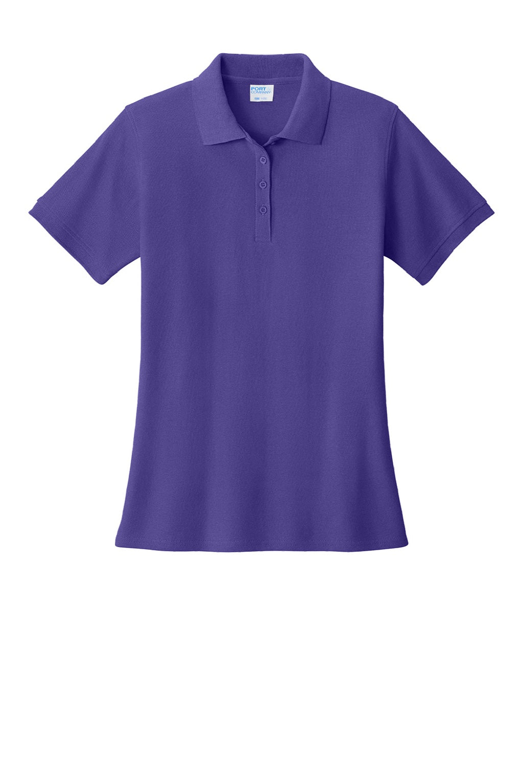 Port & Company LKP155 Womens Core Stain Resistant Short Sleeve Polo Shirt Purple Flat Front