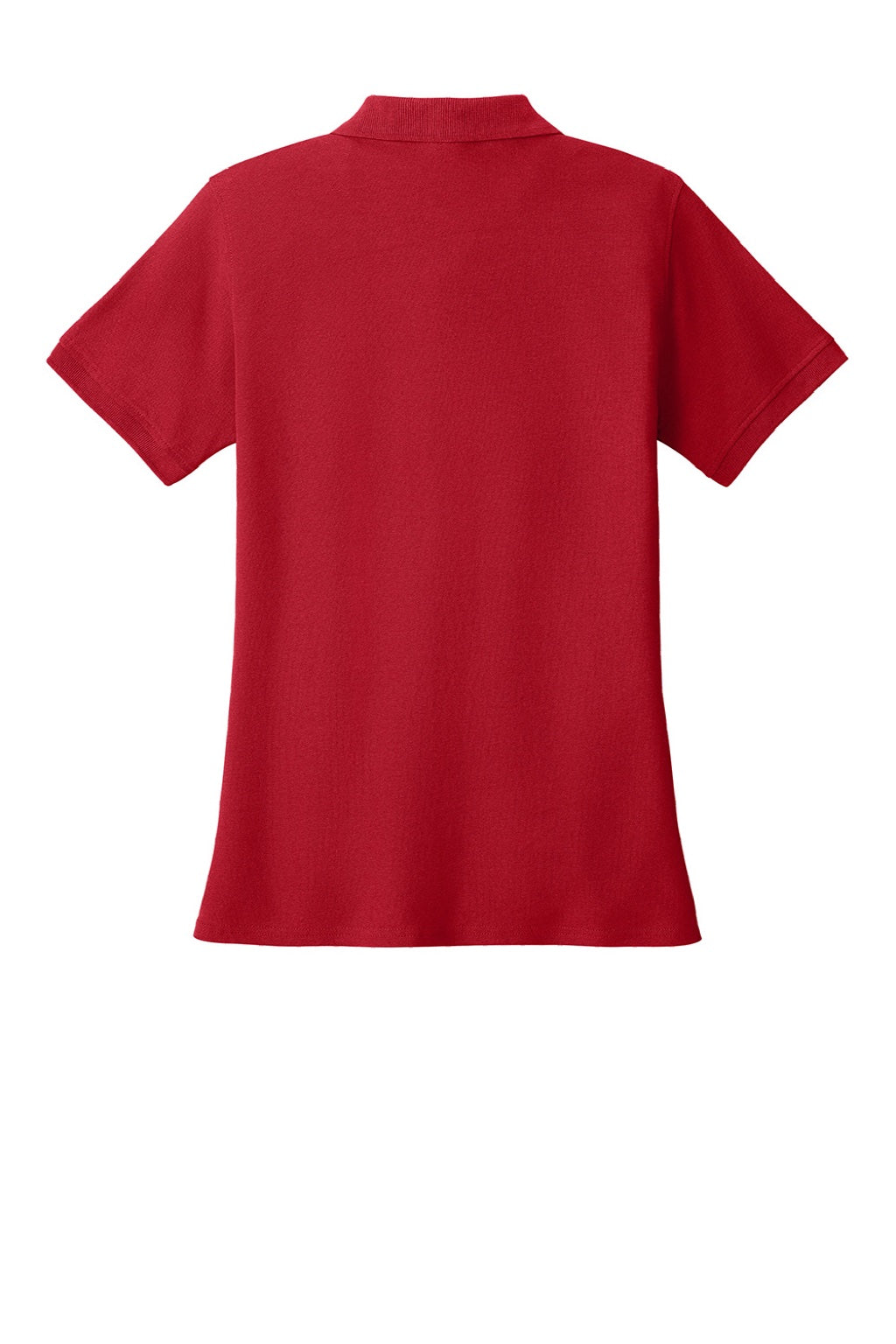 Port & Company LKP155 Womens Core Stain Resistant Short Sleeve Polo Shirt Red Flat Back