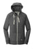 New Era LNEA122 Womens Sueded Full Zip Hooded Sweatshirt Hoodie w/ Pockets Heather Black Flat Front