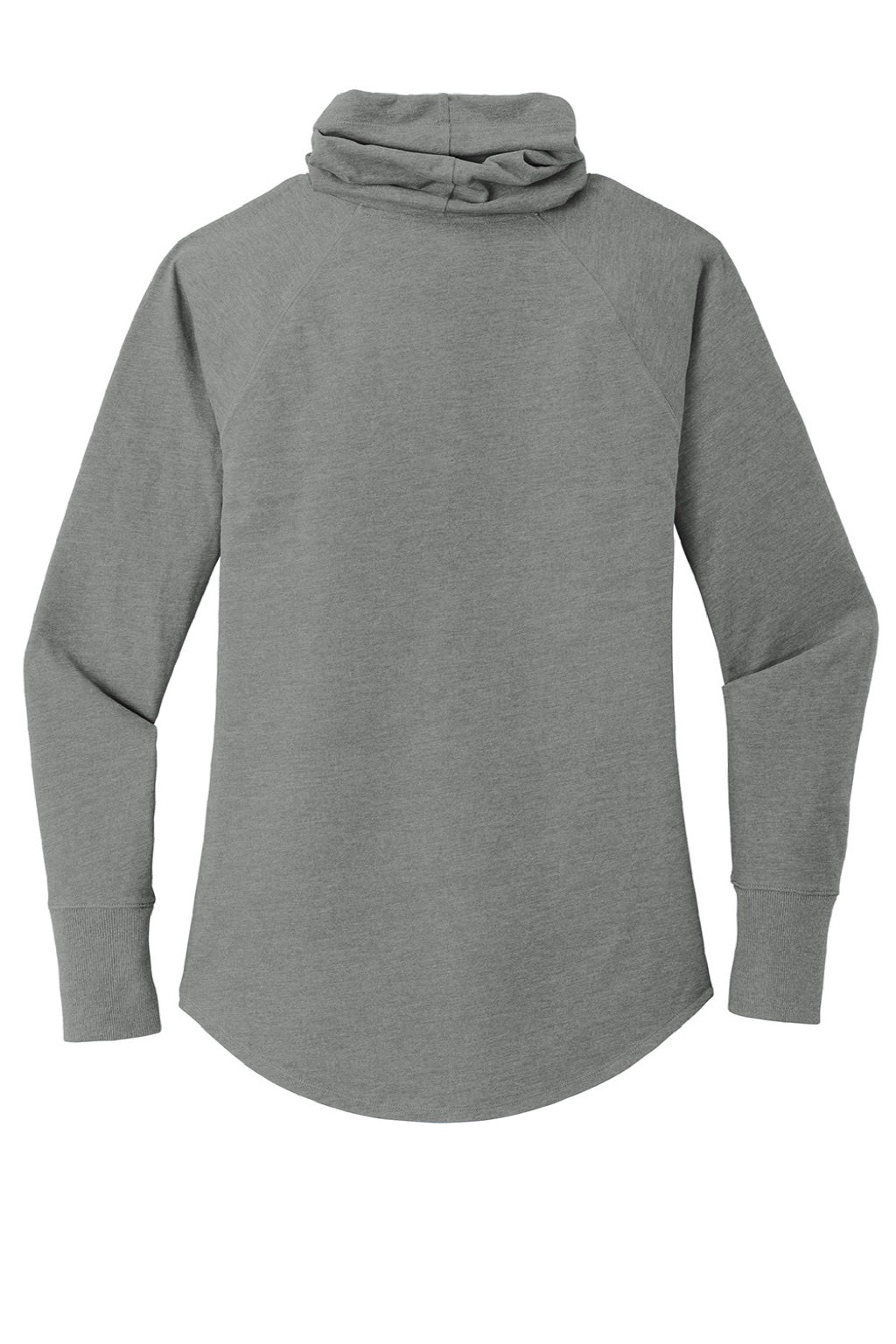 New Era LNEA123 Womens Long Sleeve Cowl Neck T-Shirt Heather Shadow Grey Flat Back