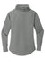 New Era LNEA123 Womens Long Sleeve Cowl Neck T-Shirt Heather Shadow Grey Flat Back