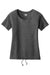 New Era LNEA133 Womens Performance Cinch Moisture Wicking Short Sleeve Wide Neck T-Shirt Graphite Grey Flat Front