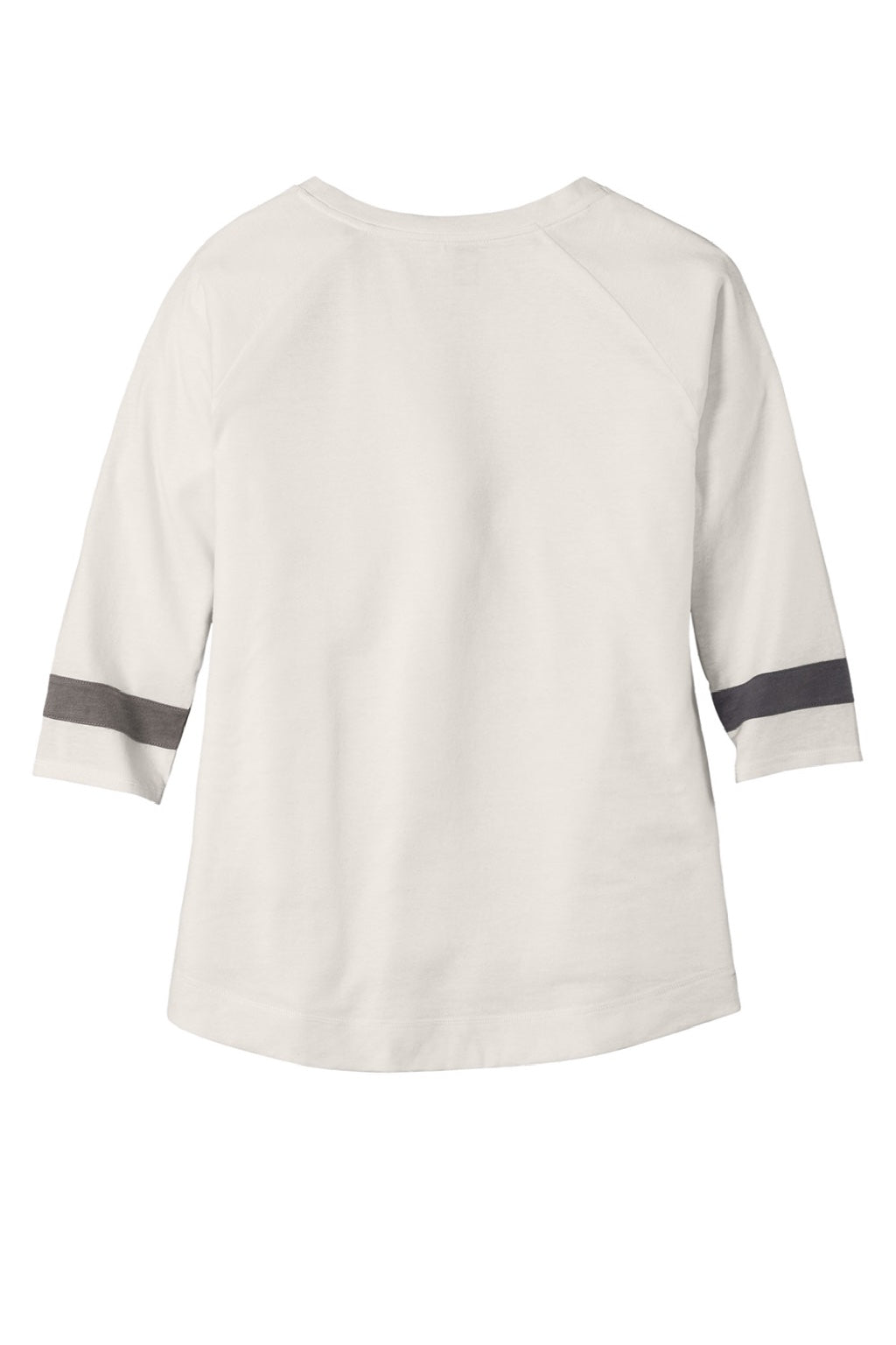 New Era LNEA136 Womens Moisture Wicking 3/4 Sleeve Crewneck T-Shirt White/Shadow Grey Flat Back