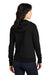 New Era LNEA141 Womens Thermal Full Zip Hooded Sweatshirt Hoodie w/ Pockets Black Model Back