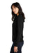 New Era LNEA141 Womens Thermal Full Zip Hooded Sweatshirt Hoodie w/ Pockets Black Model Side